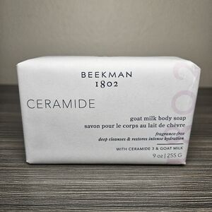 Beekman 1802 Ceramide Goat Milk Bar Soap 9oz Fragrance Free Deep Cleansing